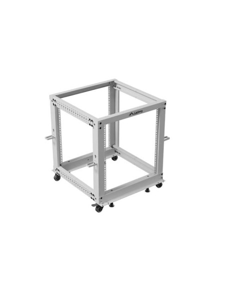LANBERG OTVORENÝ RACK 19" 9U 600X600-1100 NASTAVITEĽNÝ ŠEDÝ