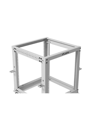 LANBERG OTVORENÝ RACK 19" 9U 600X600-1100 NASTAVITEĽNÝ ŠEDÝ