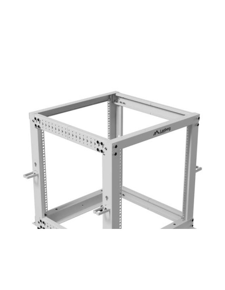 LANBERG OTVORENÝ RACK 19" 9U 600X600-1100 NASTAVITEĽNÝ ŠEDÝ