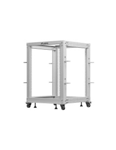 LANBERG OTVORENÝ RACK 19" 15U 600X600-1100 NASTAVITEĽNÝ ŠEDÝ