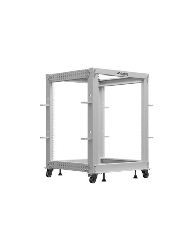 LANBERG OTVORENÝ RACK 19" 15U 600X600-1100 NASTAVITEĽNÝ ŠEDÝ