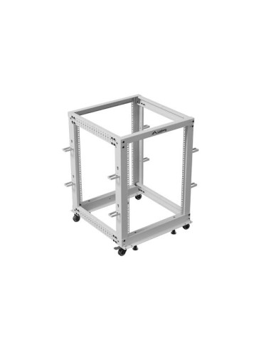 LANBERG OTVORENÝ RACK 19" 15U 600X600-1100 NASTAVITEĽNÝ ŠEDÝ