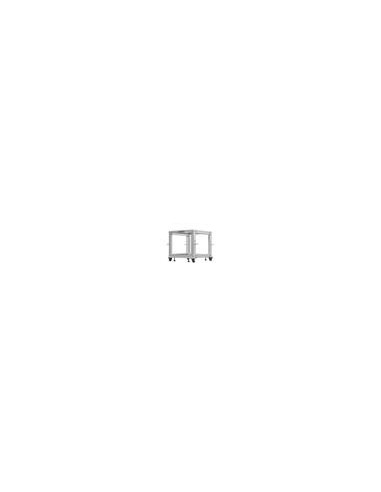 LANBERG OTVORENÝ RACK 19" 9U 600X600-1100 NASTAVITEĽNÝ ŠEDÝ