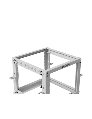 LANBERG OTVORENÝ RACK 19" 9U 600X600-1100 NASTAVITEĽNÝ ŠEDÝ