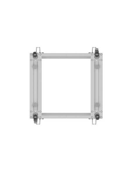 LANBERG OTVORENÝ RACK 19" 9U 600X600-1100 NASTAVITEĽNÝ ŠEDÝ