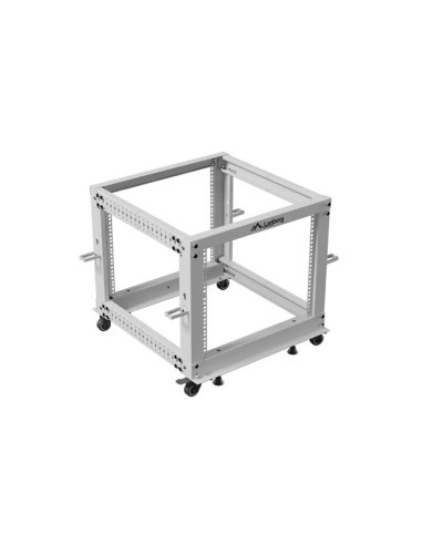 LANBERG OTVORENÝ RACK 19" 9U 600X600-1100 NASTAVITEĽNÝ ŠEDÝ
