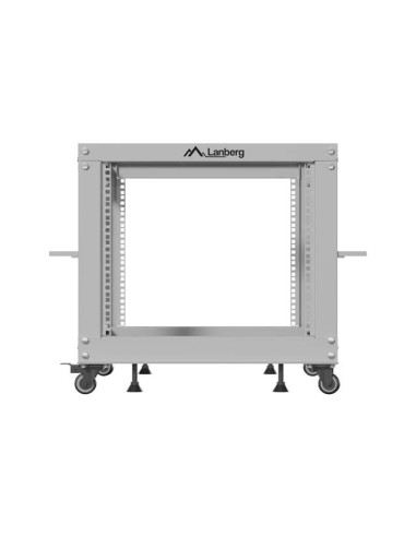 LANBERG OTVORENÝ RACK 19" 9U 600X600-1100 NASTAVITEĽNÝ ŠEDÝ