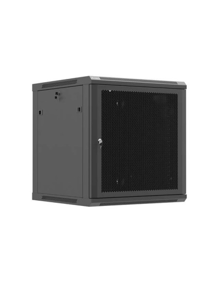 LANBERG NÁSTENNÁ INŠTALAČNÁ SKRIŇA 19" 12U 600X600 ČIERNE PERFOROVANÉ DVERE (PLOCHÉ BALENIE)