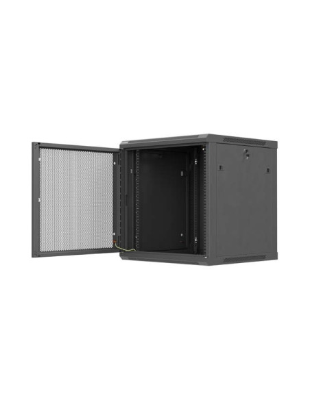 LANBERG NÁSTENNÁ INŠTALAČNÁ SKRIŇA 19" 12U 600X600 ČIERNE PERFOROVANÉ DVERE (PLOCHÉ BALENIE)
