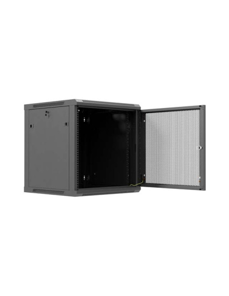 LANBERG NÁSTENNÁ INŠTALAČNÁ SKRIŇA 19" 12U 600X600 ČIERNE PERFOROVANÉ DVERE (PLOCHÉ BALENIE)