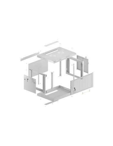 LANBERG NÁSTENNÁ INŠTALAČNÁ SKRIŇA 19" 4U 600X600 ŠEDÉ PERFOROVANÉ DVERE (PLOCHÉ BALENIE)