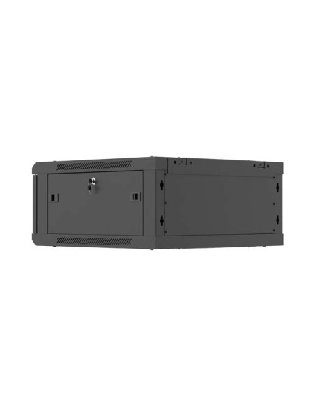 LANBERG NÁSTENNÁ INŠTALAČNÁ SKRIŇA 19" 4U 600X600 ČIERNE PERFOROVANÉ DVERE (PLOCHÉ BALENIE)