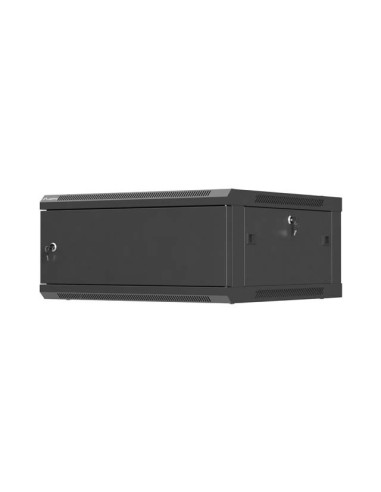 LANBERG NÁSTENNÁ INŠTALAČNÁ SKRIŇA 19" 4U 600X600 ČIERNE KOVOVÉ DVERE (PLOCHÉ BALENIE)