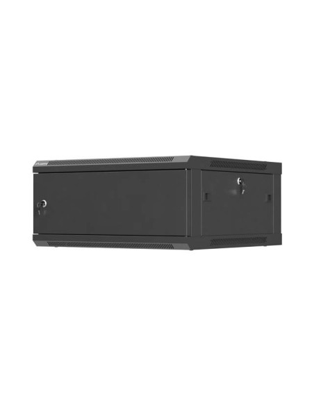 LANBERG NÁSTENNÁ INŠTALAČNÁ SKRIŇA 19" 4U 600X600 ČIERNE KOVOVÉ DVERE (PLOCHÉ BALENIE)