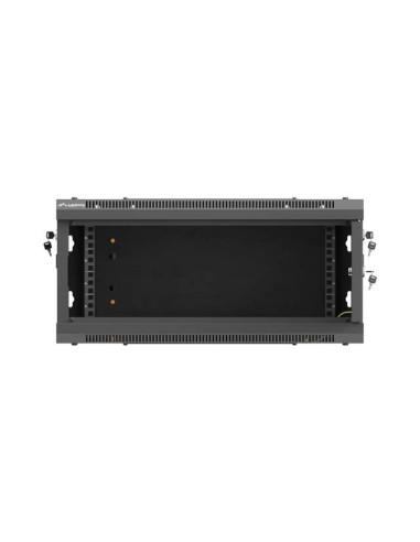 LANBERG NÁSTENNÁ INŠTALAČNÁ SKRIŇA 19" 4U 600X600 ČIERNE KOVOVÉ DVERE (PLOCHÉ BALENIE)
