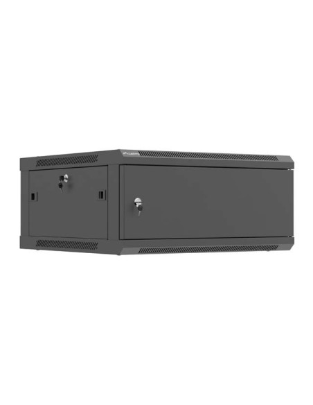 LANBERG NÁSTENNÁ INŠTALAČNÁ SKRIŇA 19" 4U 600X600 ČIERNE KOVOVÉ DVERE (PLOCHÉ BALENIE)