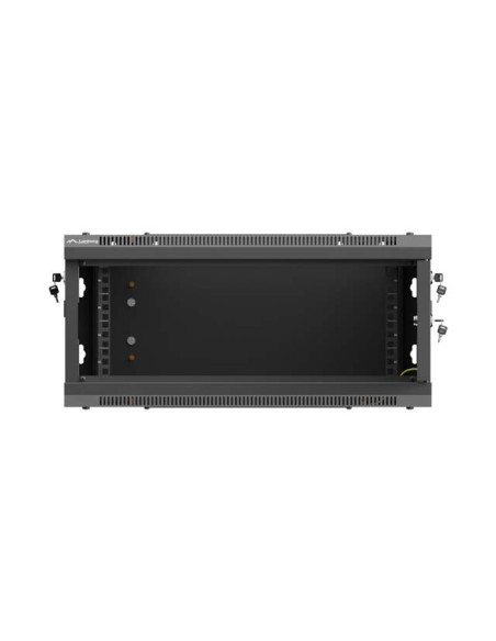 LANBERG NÁSTENNÁ INŠTALAČNÁ SKRIŇA 19" 4U 600X450 ČIERNE KOVOVÉ DVERE (PLOCHÉ BALENIE)