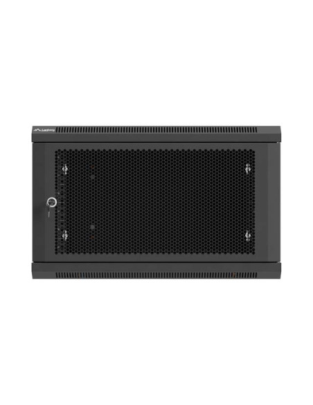 LANBERG NÁSTENNÁ INŠTALAČNÁ SKRIŇA 19" 6U 600X600 ČIERNE PERFOROVANÉ DVERE (PLOCHÉ BALENIE)