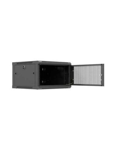 LANBERG NÁSTENNÁ INŠTALAČNÁ SKRIŇA 19" 6U 600X600 ČIERNE PERFOROVANÉ DVERE (PLOCHÉ BALENIE)