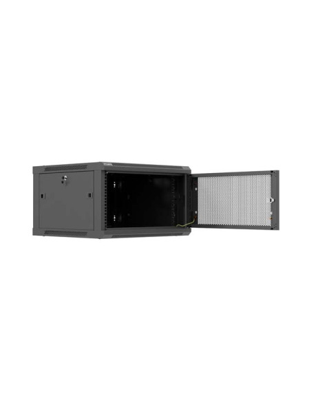 LANBERG NÁSTENNÁ INŠTALAČNÁ SKRIŇA 19" 6U 600X600 ČIERNE PERFOROVANÉ DVERE (PLOCHÉ BALENIE)