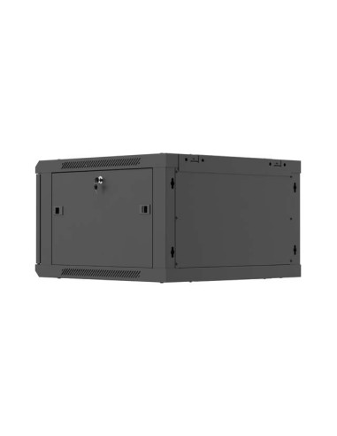 LANBERG NÁSTENNÁ INŠTALAČNÁ SKRIŇA 19" 6U 600X600 ČIERNE PERFOROVANÉ DVERE (PLOCHÉ BALENIE)