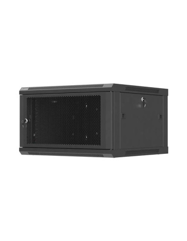 LANBERG NÁSTENNÁ INŠTALAČNÁ SKRIŇA 19" 6U 600X600 ČIERNE PERFOROVANÉ DVERE (PLOCHÉ BALENIE)