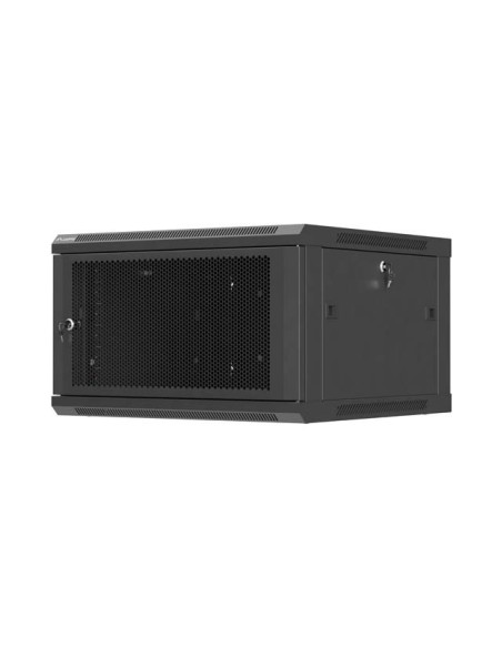 LANBERG NÁSTENNÁ INŠTALAČNÁ SKRIŇA 19" 6U 600X600 ČIERNE PERFOROVANÉ DVERE (PLOCHÉ BALENIE)