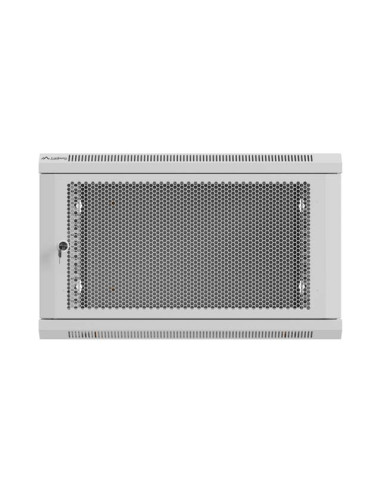 LANBERG NÁSTENNÁ INŠTALAČNÁ SKRIŇA 19" 6U 600X600 ŠEDÉ PERFOROVANÉ DVERE (PLOCHÉ BALENIE)