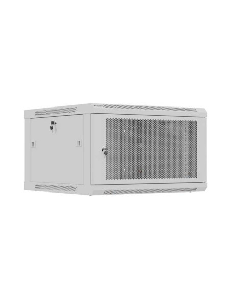 LANBERG NÁSTENNÁ INŠTALAČNÁ SKRIŇA 19" 6U 600X600 ŠEDÉ PERFOROVANÉ DVERE (PLOCHÉ BALENIE)
