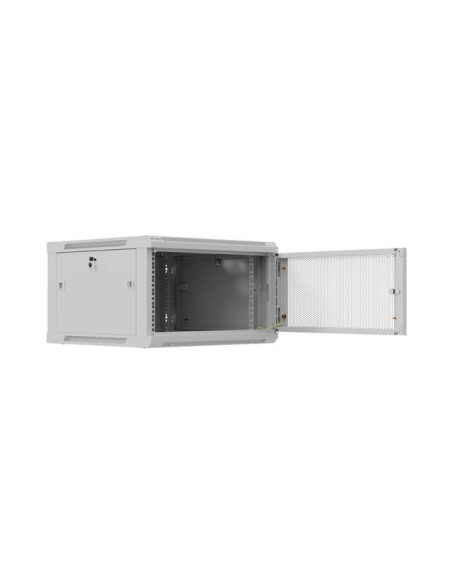 LANBERG NÁSTENNÁ INŠTALAČNÁ SKRIŇA 19" 6U 600X600 ŠEDÉ PERFOROVANÉ DVERE (PLOCHÉ BALENIE)