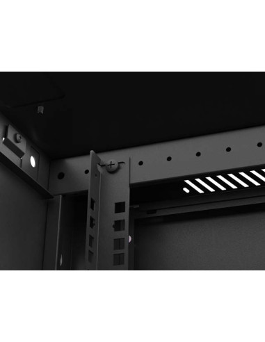 LANBERG NÁSTENNÁ INŠTALAČNÁ SKRIŇA 19" 9U 600X600 ČIERNE PERFOROVANÉ DVERE (PLOCHÉ BALENIE)