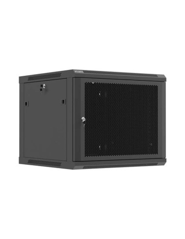 LANBERG NÁSTENNÁ INŠTALAČNÁ SKRIŇA 19" 9U 600X600 ČIERNE PERFOROVANÉ DVERE (PLOCHÉ BALENIE)