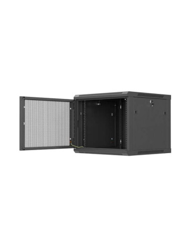 LANBERG NÁSTENNÁ INŠTALAČNÁ SKRIŇA 19" 9U 600X600 ČIERNE PERFOROVANÉ DVERE (PLOCHÉ BALENIE)