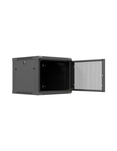 LANBERG NÁSTENNÁ INŠTALAČNÁ SKRIŇA 19" 9U 600X600 ČIERNE PERFOROVANÉ DVERE (PLOCHÉ BALENIE)