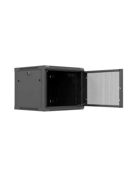LANBERG NÁSTENNÁ INŠTALAČNÁ SKRIŇA 19" 9U 600X600 ČIERNE PERFOROVANÉ DVERE (PLOCHÉ BALENIE)