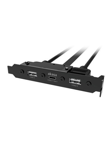 AKASA - USB 3.1 gén 1 typ C a 2x Typ A 2.0 záslepka