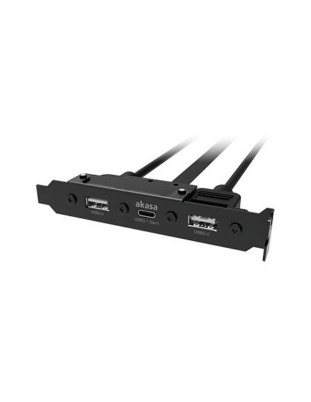 AKASA - USB 3.1 gén 1 typ C a 2x Typ A 2.0 záslepka