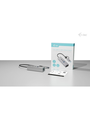 i-tec USB-C/USB-A Metal HUB 3 (2x USB-C, 1x USB-A) Port + 2.5GLAN