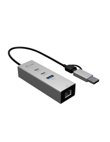 i-tec USB-C/USB-A Metal HUB 3 (2x USB-C, 1x USB-A) Port + 2.5GLAN