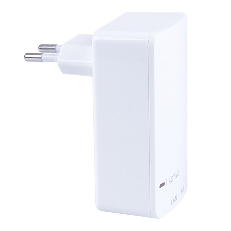 MaxLink PI15S PoE injektor - 802.3af, 48V, 0.32A, 15,4 W, 1Gbit, do zásuvky