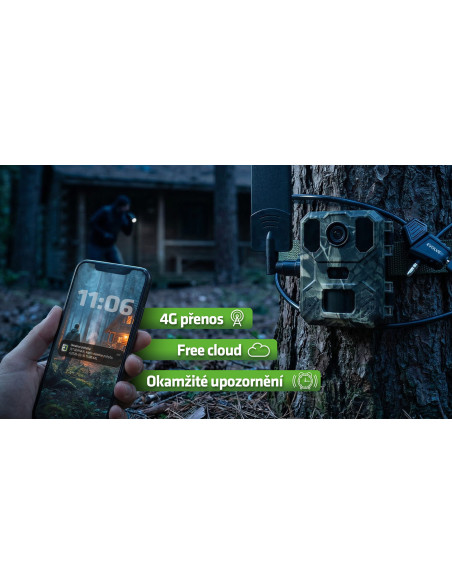 EVOLVEO StrongVision LTE MINI, 4G fotopasca, Cloud/Email prenos, solárne napájanie, výmenné Li-Ion 186