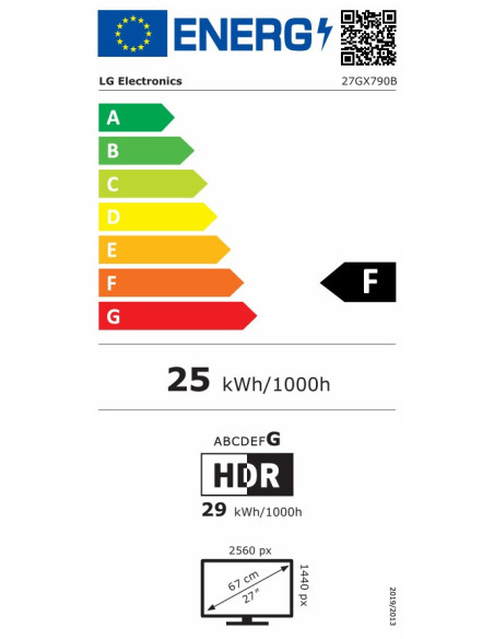 LG UltraGear/27GX790B-B/26,5"/OLED/QHD/540Hz/0,02ms/Čierna/2R
