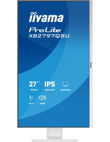 iiyama ProLite/XB2797QSU-W1/27"/IPS/QHD/75Hz/1ms/Biela/5R