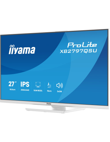 iiyama ProLite/XB2797QSU-W1/27"/IPS/QHD/75Hz/1ms/Biela/5R