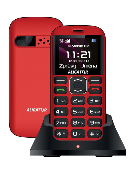 ALIGATOR A720 4G Sen.červeno-čiern+st.nab.