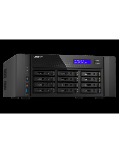 QNAP QAI-h1290FX-7302P-128G (AMD EPYC, 128GB ECC RAM, 12x 2,5" U.2, 2x M.2 NVMe, 2x 2,5Gb, 2x 25Gb)