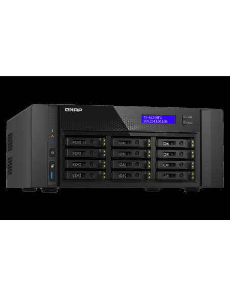 QNAP QAI-h1290FX-7302P-128G (AMD EPYC, 128GB ECC RAM, 12x 2,5" U.2, 2x M.2 NVMe, 2x 2,5Gb, 2x 25Gb)