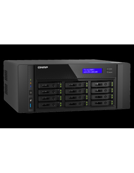 QNAP QAI-h1290FX-7302P-128G (AMD EPYC, 128GB ECC RAM, 12x 2,5" U.2, 2x M.2 NVMe, 2x 2,5Gb, 2x 25Gb)