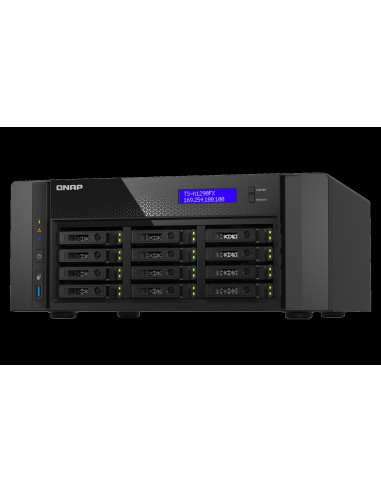 QNAP QAI-h1290FX-7302P-128G (AMD EPYC, 128GB ECC RAM, 12x 2,5" U.2, 2x M.2 NVMe, 2x 2,5Gb, 2x 25Gb)