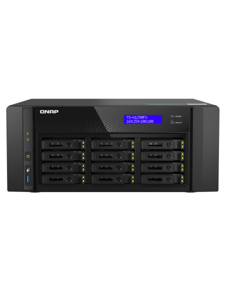 QNAP QAI-h1290FX-7302P-128G (AMD EPYC, 128GB ECC RAM, 12x 2,5" U.2, 2x M.2 NVMe, 2x 2,5Gb, 2x 25Gb)